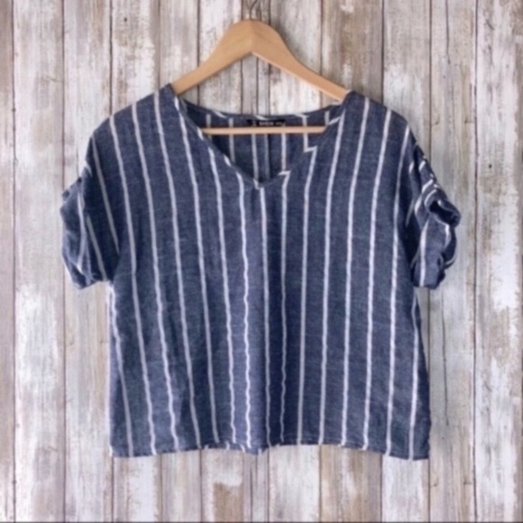 SHEIN Tops - Shein Blue Striped Blouse
